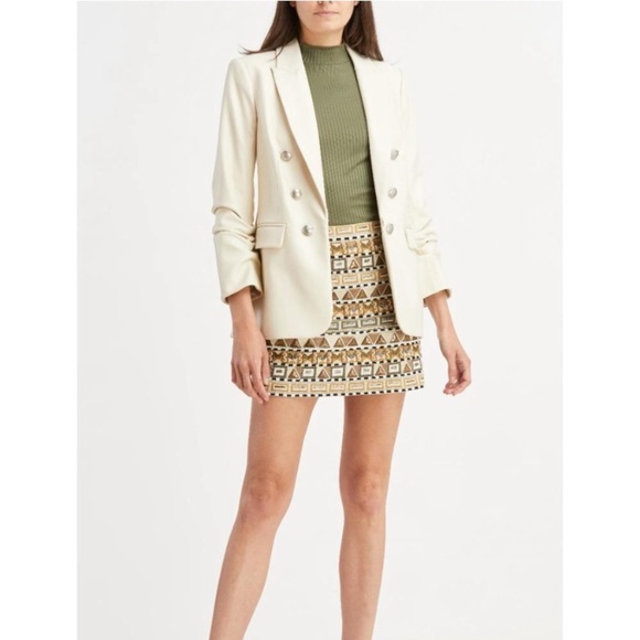 Veronica Beard Beacon Double Breasted Faux Leather Dickey Jacket - Picture 7 of 12